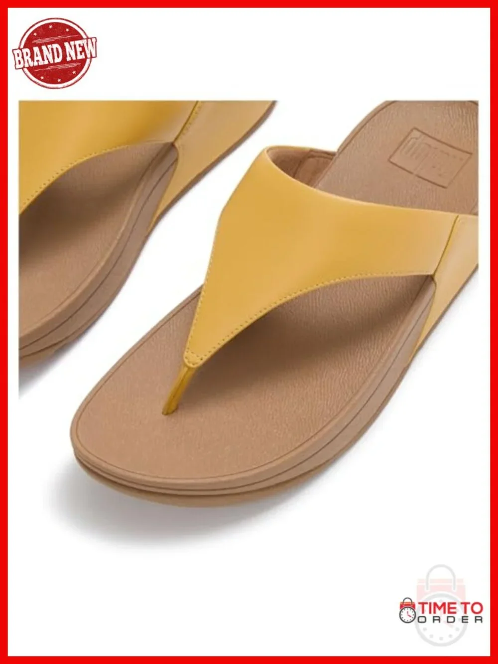 Genuine Leather Thong Sandals with Rubber Sole Slip Resistant